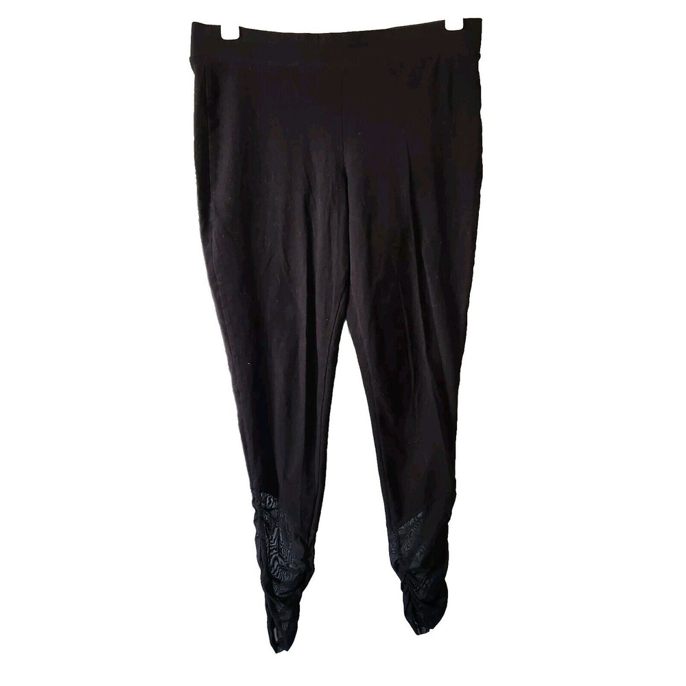Torrid Solid Black‎ Leggings Women's 2X Mesh Ankle Athleisure